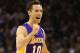 SAN ANTONIO, TX - APRIL 24: Steve Nash #10 of the Los Angeles Lakers pumps his fist against the San Antonio Spurs during Game Two of the Western Conference Quarterfinals of the 2013 NBA Playoffs at AT&T Center on April 24, 2013 in San Antonio, Texas. NOTE TO USER: User expressly acknowledges and agrees that, by downloading and or using this photograph, User is consenting to the terms and conditions of the Getty Images License Agreement. (Photo by Ronald Martinez/Getty Images)