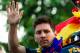 Lionel Messi celebrates after winning the La Liga championship in a victory parade on May 13.