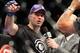 July 14, 2012; Portland, OR, USA; Nate Marquardt celebrates after defeating Tyron Woodley for the welterweight championship at MMA Strikeforce at the Rose Garden Arena. Mandatory Credit: Scott Olmos-USA TODAY Sports