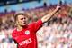 WEST BROMWICH, ENGLAND - MAY 04: Callum McManaman of Wigan celebrates after scoring his team's third goal during the Barclays Premier League match between West Bromwich Albion and Wigan Athletic at The Hawthorns on May 4, 2013 in West Bromwich, England. (Photo by Clive Mason/Getty Images)