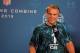 Feb 22, 2013; Indianapolis, IN, USA; Southern California quarterback Matt Barkley speaks at a press conference during the 2013 NFL Combine at Lucas Oil Stadium. Mandatory Credit: Brian Spurlock-USA TODAY Sports