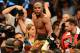 LAS VEGAS, NV - MAY 04: Floyd Mayweather Jr. celebrates his unanimous decision victory against Robert Guerrero in their WBC welterweight title bout at the MGM Grand Garden Arena on May 4, 2013 in Las Vegas, Nevada. (Photo by Ethan Miller/Getty Images)