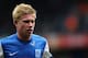 GENK, BELGIUM - APRIL 07: Kevin De Bruyne of Genk looks on during the Jupiler League match between KRC Genk and KAA Gent at the Cristal Arena on April 7, 2012 in Genk, Belgium. (Photo by Dean Mouhtaropoulos/Getty Images)