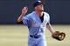 Jun 5, 2011; Chapel Hill, NC, USA; North Carolina third baseman Colin Moran (18) during the the Chapel Hill regional of the 2011 NCAA baseball tournament at Boshamer Stadium. Mandatory Credit: Bob Donnan-USA TODAY Sports