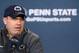 Apr 20, 2013; University Park, PA, USA; Penn State Nittany Lions head coach Bill O'Brien answers questions from the media following the Blue White spring game at Beaver Stadium. Mandatory Credit: Matthew O'Haren-USA TODAY Sports