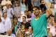 INDIAN WELLS, CA - MARCH 14: Rafael Nadal of Spain celebrates after defeating Roger Federer of Switzerland in their quarterfinal match during day 9 of the BNP Paribas Open at Indian Wells Tennis Garden on March 14, 2013 in Indian Wells, California. Nadal won 6-4, 6-2. (Photo by Stephen Dunn/Getty Images)