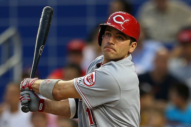 Joey Votto Reaches Base Six Times as Reds Rout Phillies