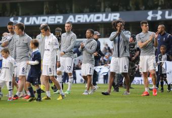 Tottenham's players bid their fans and the season farewell.