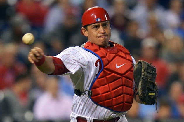 Carlos Ruiz Pulled from Game with Hamstring Strain