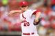 ST. LOUIS, MO - MAY 15: Starter Shelby Miller #40 of the St. Louis Cardinals pitches against the New York Mets at Busch Stadium on May 15, 2013 in St. Louis, Missouri. (Photo by Dilip Vishwanat/Getty Images)