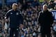 LIVERPOOL, ENGLAND - FEBRUARY 20: Everton manager David Moyes with Manchester United manager Sir Alex Ferguson during the Barclays Premier League match between Everton and Manchester United at Goodison Park on February 20, 2010 in Liverpool, England. (Photo by Clive Brunskill/Getty Images)