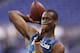 INDIANAPOLIS, IN - FEBRUARY 24: Geno Smith of West Virginia throws during the 2013 NFL Combine at Lucas Oil Stadium on February 24, 2013 in Indianapolis, Indiana. (Photo by Joe Robbins/Getty Images)