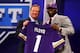 NEW YORK, NY - APRIL 25: Sharrif Floyd (R) of the Florida Gators stands with NFL Commissioner Roger Goodell as they hold up a jersey on stage after Floyd was picked #23 overall by the Minnesota Vikings in the first round of the 2013 NFL Draft at Radio City Music Hall on April 25, 2013 in New York City. (Photo by Al Bello/Getty Images)