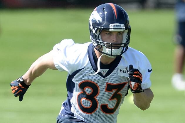 Welker's First Practice as a Bronco