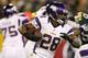 GREEN BAY, WI - JANUARY 05: Running back Adrian Peterson #28 of the Minnesota Vikings runs the ball against the Green Bay Packers during the NFC Wild Card Playoff game at Lambeau Field on January 5, 2013 in Green Bay, Wisconsin. (Photo by Andy Lyons/Getty Images)