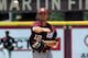 June 2, 2012; Tallahassee, FL, USA; Mississippi State Bulldogs infielder Adam Frazier (12) makes a throw to first in the eighth inning in game three of the Tallahassee regional at Dick Howser Stadium. Mandatory Credit: Melina Vastola-USA TODAY Sports