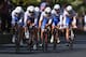 FORIO, ITALY - MAY 05: The FDJ team in action during stage two of the Giro d'Italia 2013, a Team Time Trial from Ischia to Forio, on May 5, 2013 in Forio, Italy. (Photo by Bryn Lennon/Getty Images)