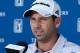 May 10, 2013; Ponte Vedra Beach, FL, USA; Sergio Garcia interviews after the second round of the Players Championship at TPC Sawgrass. Mandatory Credit: Debby Wong-USA TODAY Sports