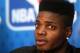 May 16, 2013; Chicago, IL, USA; Nerlens Noel is interviewed during the NBA Draft combine at Harrison Street Athletics Facility. Mandatory Credit: Jerry Lai-USA TODAY Sports