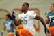 May 3, 2013; Miami, FL, USA; Miami Dolphins defensive end Dion Jordan (95) during rookie minicamp at the Doctors Hospital Training Facility at Nova Southeastern University. Mandatory Credit: Steve Mitchell-USA TODAY Sports