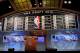 NEWARK, NJ - JUNE 28: A view of the Stage with the thirty overall pick during the first round of the 2012 NBA Draft at Prudential Center on June 28, 2012 in Newark, New Jersey. NOTE TO USER: User expressly acknowledges and agrees that, by downloading and/or using this Photograph, user is consenting to the terms and conditions of the Getty Images License Agreement. (Photo by Elsa/Getty Images)