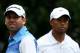 PONTE VEDRA BEACH, FL - MAY 11: Tiger Woods of the USA and Sergio Garcia of Spain stand on the 11th tee during round three of THE PLAYERS Championship at THE PLAYERS Stadium course at TPC Sawgrass on May 11, 2013 in Ponte Vedra Beach, Florida. (Photo by Richard Heathcote/Getty Images)