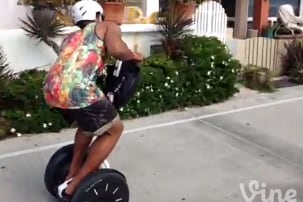Cam Newton Riding a Segway