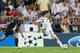 MADRID, SPAIN - SEPTEMBER 18: Cristiano Ronaldo of Real Madrid scores the winning goal during the UEFA Champions League Group D match between Real Madrid and Manchester City FC at Estadio Santiago Bernabeu on September 18, 2012 in Madrid, Spain. (Photo by Alex Livesey/Getty Images)