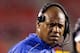 FAYETTEVILLE, AR - OCTOBER 13: Head Coach Joker Phillips of the Kentucky Wildcats on the sidelines during a game against the Arkansas Razorbacks at Razorback Stadium on October 13, 2012 in Fayetteville, Arkansas. (Photo by Wesley Hitt/Getty Images)