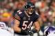 CHICAGO, IL - NOVEMBER 25: Brian Urlacher #54 of the Chicago Bears awaits the snap against the Minnesota Vikings at Soldier Field on November 25, 2012 in Chicago, Illinois. The Bears defeated the Vikings 28-10. (Photo by Jonathan Daniel/Getty Images)
