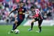 BILBAO, SPAIN - APRIL 27: Thiago Alcantara of FC Barcelona controls the ball during the La Liga match between Athletic Club de Bilbaoand FC Barcelona at San Mames Stadium on April 27, 2013 in Bilbao, Spain. (Photo by Gonzalo Arroyo Moreno/Getty Images)