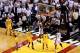 MIAMI, FL - MAY 22: LeBron James #6 of the Miami Heat drives and makes the game winning basket in overtime against the Indiana Pacers during Game One of the Eastern Conference Finals at AmericanAirlines Arena on May 22, 2013 in Miami, Florida. NOTE TO USER: User expressly acknowledges and agrees that, by downloading and or using this photograph, user is consenting to the terms and conditions of the Getty Images License Agreement. (Photo by Chris Trotman/Getty Images)