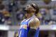 INDIANAPOLIS, IN - MAY 14: Amare Stoudemire #1 of the New York Knicks liiks upward after being called for a foul in the game against the Indiana Pacers during Game Four of the Eastern Conference Semifinals of the 2013 NBA Playoffs at Bankers Life Fieldhouse on May 14, 2013 in Indianapolis, Indiana. NOTE TO USER: User expressly acknowledges and agrees that, by downloading and or using this photograph, User is consenting to the terms and conditions of the Getty Images License Agreement. (Photo by Andy Lyons/Getty Images)