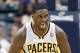 INDIANAPOLIS, IN - MAY 14: Roy Hibbert #55 of the Indiana Pacers celebrates during the 93-82 win over the New York Knicks during Game Four of the Eastern Conference Semifinals of the 2013 NBA Playoffs at Bankers Life Fieldhouse on May 14, 2013 in Indianapolis, Indiana. NOTE TO USER: User expressly acknowledges and agrees that, by downloading and or using this photograph, User is consenting to the terms and conditions of the Getty Images License Agreement. (Photo by Andy Lyons/Getty Images)