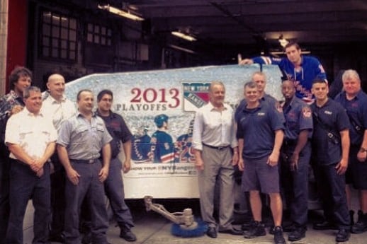 Instagram: Rangers Hang with FDNY Ladder Company 3