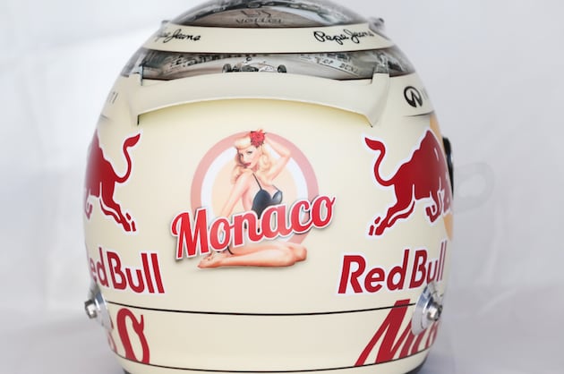 Sebastian Vettel's Monaco Helmet Reveals a Naked Pinup When Heated