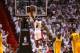 MIAMI, FL - MAY 22: LeBron James #6 of the Miami Heat goes up for a dunk in the third quarter against the Indiana Pacers during Game One of the Eastern Conference Finals at AmericanAirlines Arena on May 22, 2013 in Miami, Florida. NOTE TO USER: User expressly acknowledges and agrees that, by downloading and or using this photograph, user is consenting to the terms and conditions of the Getty Images License Agreement. (Photo by Mike Ehrmann/Getty Images)