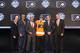 PITTSBURGH, PA - JUNE 22: Scott Laughton (3rd R), 20th pick overall by the Philadelphia Flyers, poses with NHL Commissioner Gary Bettman (L) and Flyers representatives during Round One of the 2012 NHL Entry Draft at Consol Energy Center on June 22, 2012 in Pittsburgh, Pennsylvania. (Photo by Bruce Bennett/Getty Images)