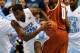 CHAPEL HILL, NC - DECEMBER 21: Reggie Bullock #35 of the North Carolina Tar Heels takes a rebound away from Jonathan Holmes #10 of the Texas Longhorns during play at Dean Smith Center on December 21, 2011 in Chapel Hill, North Carolina. North Carolina won 82-63. (Photo by Grant Halverson/Getty Images)
