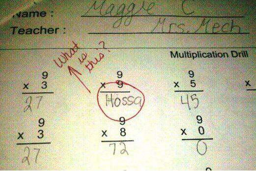 This Is How a Third-Grade Blackhawks Fan Took Her Multiplication Test