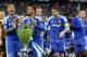 May 19, 2012; Munich, GERMANY; Chelsea players including Raul Meireles (16) and Jose Bosingwa (17) celebrate with the championship trophy after defeating Bayern Munich in the UEFA Champions League final at Allianz Arena. Mandatory Credit: Mitchell Gunn-USA TODAY Sports