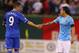 ST. LOUIS, MO - MAY 23: Fernando Torres #9 of Chelsea shakes hands with Carlos Tevez #32 of Manchester City after playing during a friendly match at Busch Stadium on May 23, 2013 in St. Louis, Missouri. (Dilip Vishwanat/Getty Images)