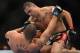 May 26, 2012; Las Vegas, NV, USA; Antonio Silva and Cain Velasquez fight during UFC 146 at the MGM Grand Garden event center. Mandatory Credit: Ron Chenoy-USA TODAY Sports