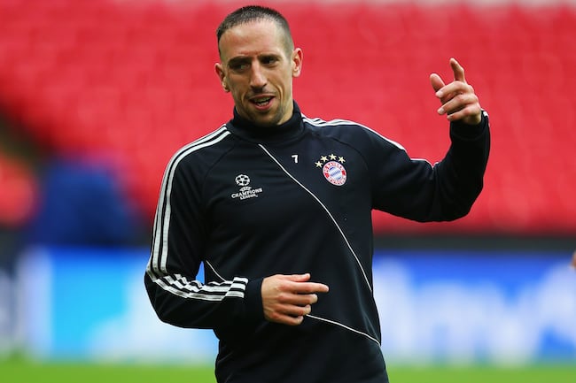 Ahhhhhhhhhhhhhh! Oh, sorry...it's just Bayern Munich's Franck Ribery.