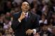 SAN ANTONIO, TX - MAY 19: Head coach Lionel Hollins of the Memphis Grizzlies reacts in the first half against the San Antonio Spurs during Game One of the Western Conference Finals of the 2013 NBA Playoffs at AT&T Center on May 19, 2013 in San Antonio, Texas. NOTE TO USER: User expressly acknowledges and agrees that, by downloading and or using this photograph, User is consenting to the terms and conditions of the Getty Images License Agreement. (Photo by Ronald Martinez/Getty Images)