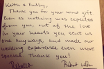 RGIII Sent Fans Wedding Gift Thank-You Notes