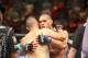 May 25, 2013; Las Vegas, NV, USA; UFC heavyweight Cain Velasquez is congratulated by Antonio Silva after being defeated by him at UFC 160 at the MGM Grand Garden Arena. Mandatory Credit: Bruce Fedyck-USA TODAY Sports