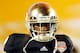 MIAMI GARDENS, FL - JANUARY 07: Everett Golson #5 of the Notre Dame Fighting Irish warms up prior to playing against the Alabama Crimson Tide in the 2013 Discover BCS National Championship game at Sun Life Stadium on January 7, 2013 in Miami Gardens, Florida. (Photo by Kevin C. Cox/Getty Images)