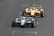 May 26, 2013; Indianapolis, IN, USA; IndyCar Series driver Tony Kanaan (11) leads Ryan Hunter-Reay (1) during the 2013 Indianapolis 500 at Indianapolis Motor Speedway. Mandatory Credit: Brian Spurlock-USA TODAY Sports