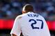LOS ANGELES, CA - MAY 25: Base runner Matt Kemp #27 of the Los Angeles Dodgers squats a first base in the fifth inning during a pitching change by the St Louis Cardinals at Dodger Stadium on May 25, 2013 in Los Angeles, California. (Photo by Stephen Dunn/Getty Images)